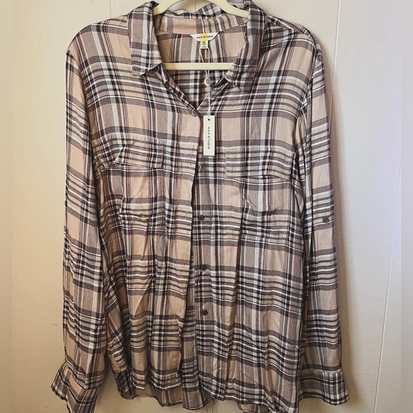 Plaid NWT Button Down - Picture 2 of 2